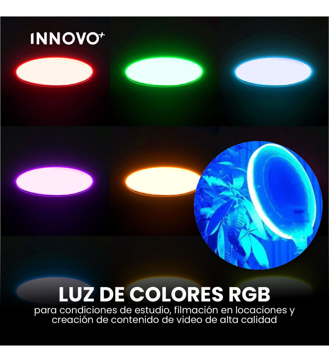Panel Iluminación Pro Creación De Contenido Rgb Ajustable Trípode 2 Metros img #6