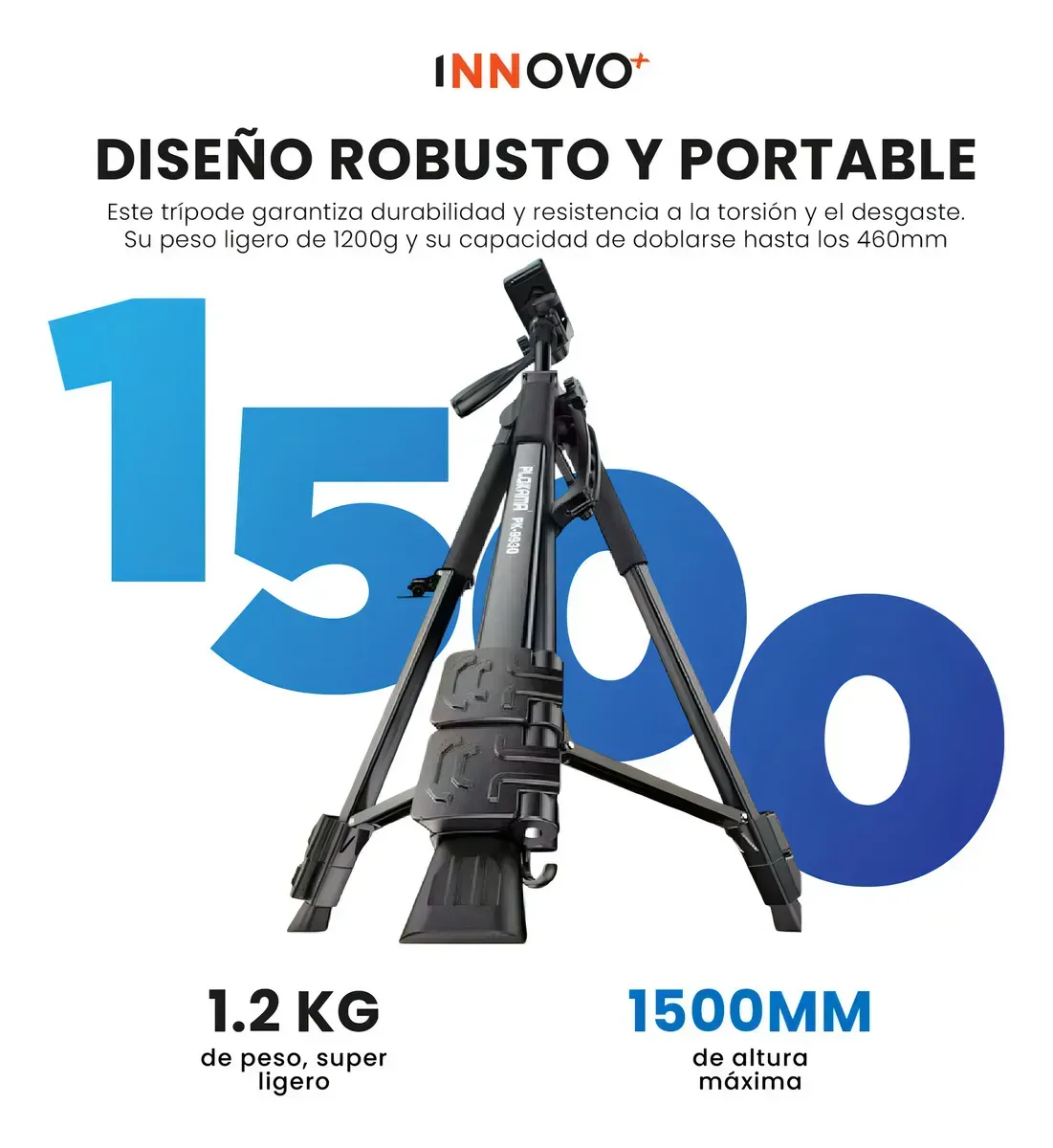 Trípode Profesional Aluminio 150 Cm Celular Cámara Control Bluetooth Estuche Panorámico img #5