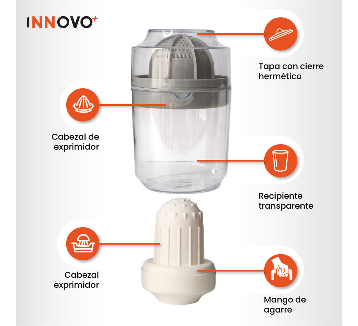 Exprimidor De Naranjas Manual Para Jugos Cítricos Innovo Home img #4