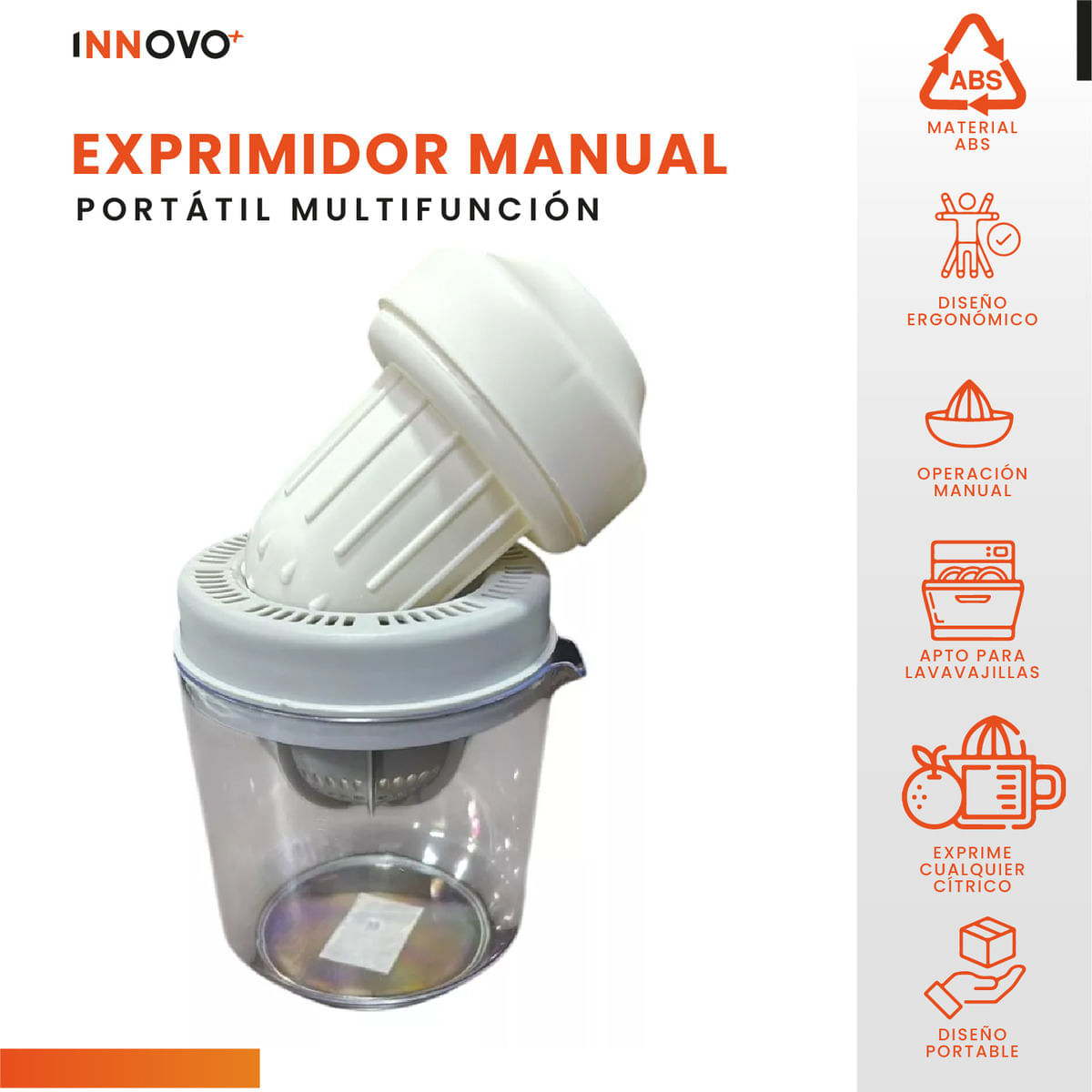 Exprimidor De Naranjas Manual Para Jugos Cítricos Innovo Home img #3