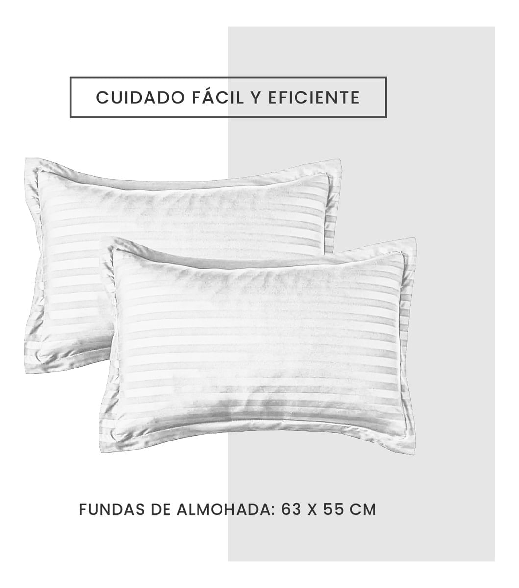 Edredon Cubrelecho Premium Cama Doble Con Fundas Para Almohada Blanco img #2