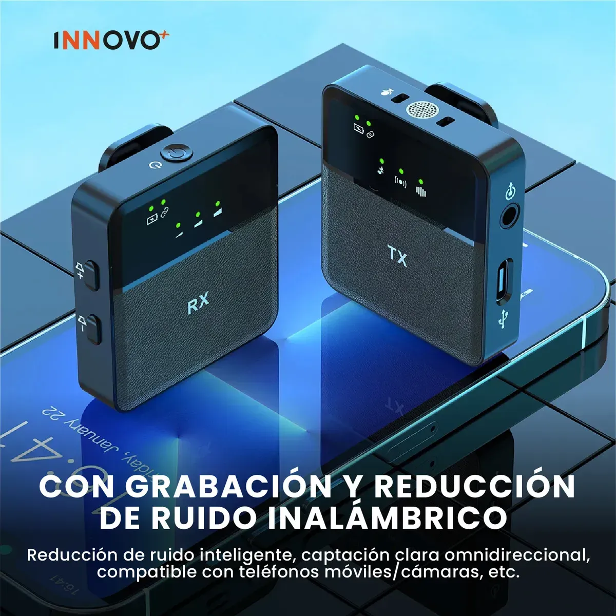 Micrófono De Solapa Profesional Inalámbrico Audio Claro Reducción De Ruido Compatible Android Y Ios img #4