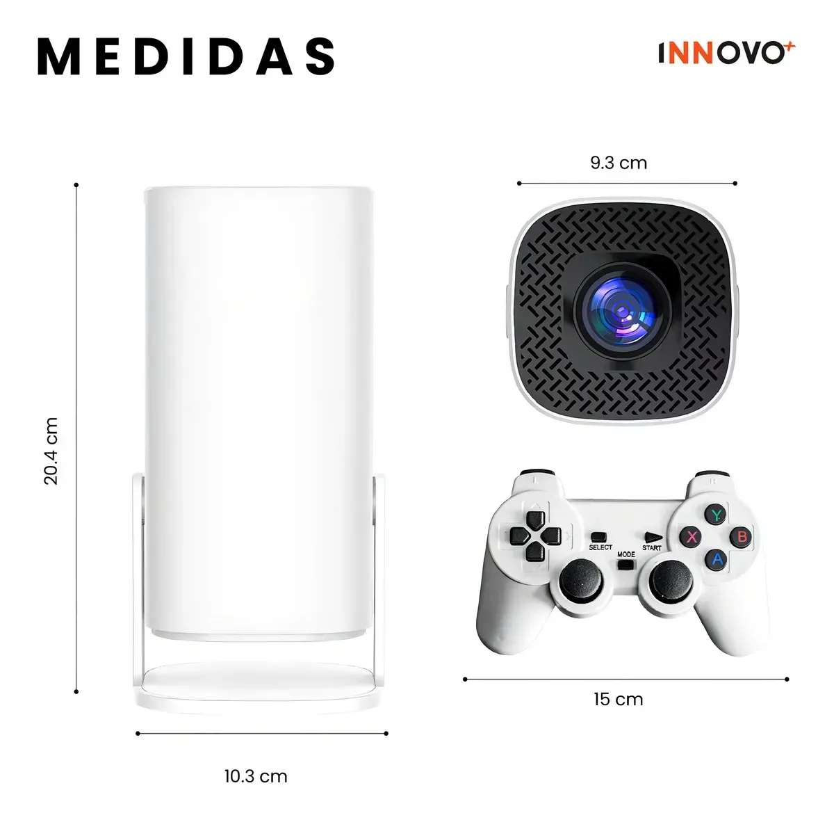 Proyector Smart P30 Max Pro 4k Android 11 Wifi 5g + 2 Controles Proyección 200 Pulgadas Innovo img #3