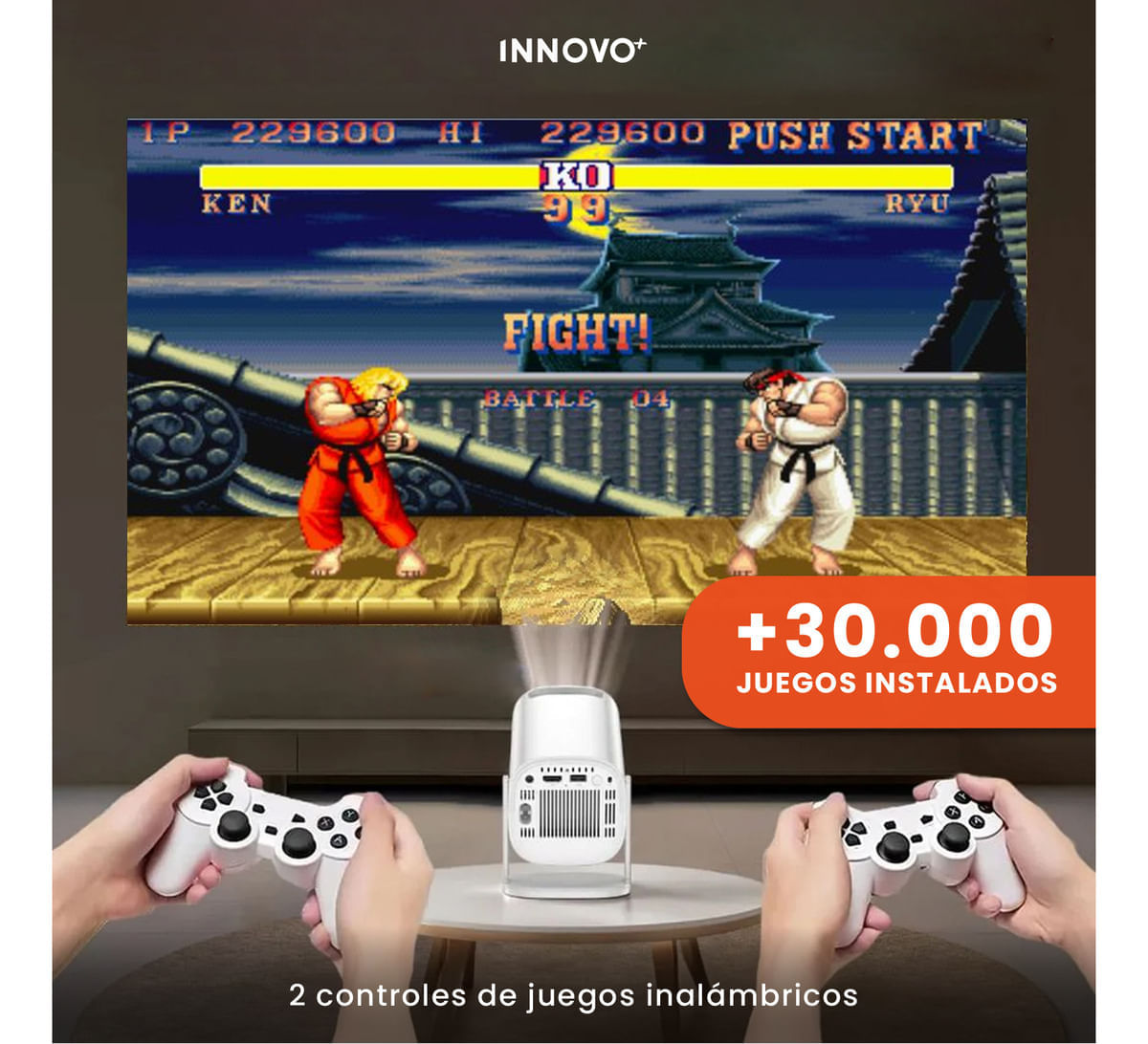 Proyector Android Plataformas Streaming 4k Juegos Hasta 200 Pulgadas Control Air Mouse img #6