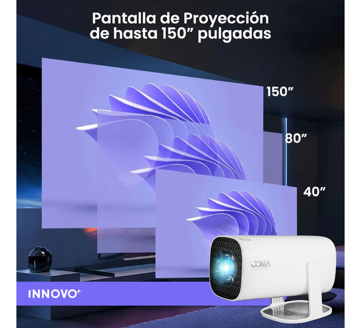 Proyector Android Plataformas Streaming 4k Juegos Hasta 200 Pulgadas Control Air Mouse img #5