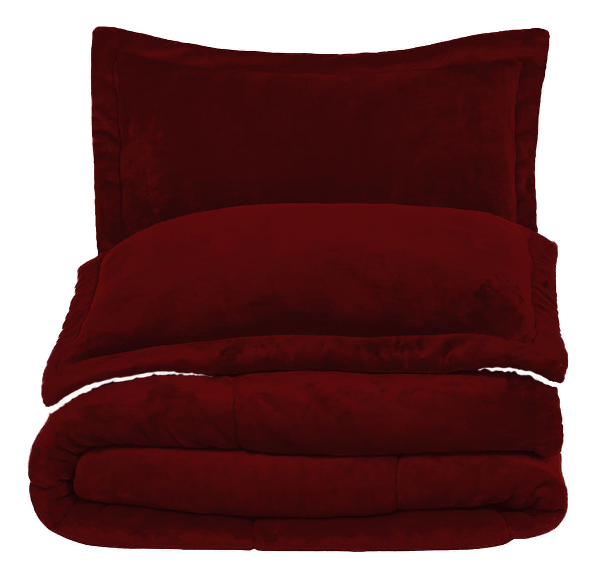 Cubrelecho Térmico Doble Funda Almohadas Cama Doble Inn Home Vinotinto img #2