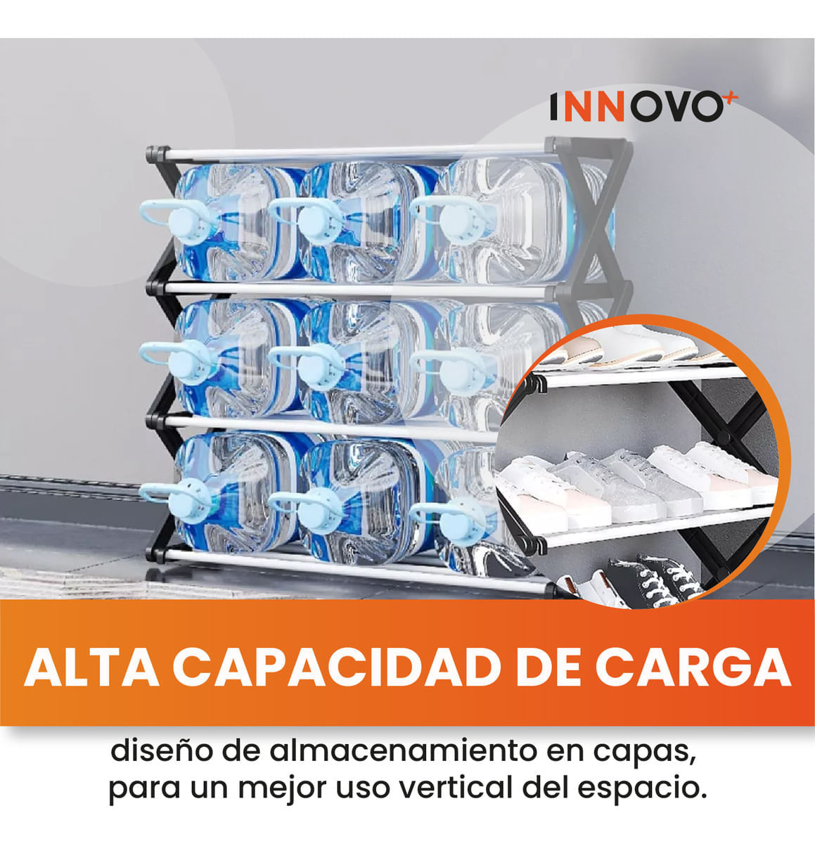 Organizador De Zapatos Para Hogar Armable Practico 4 Niveles Innovo Home img #6