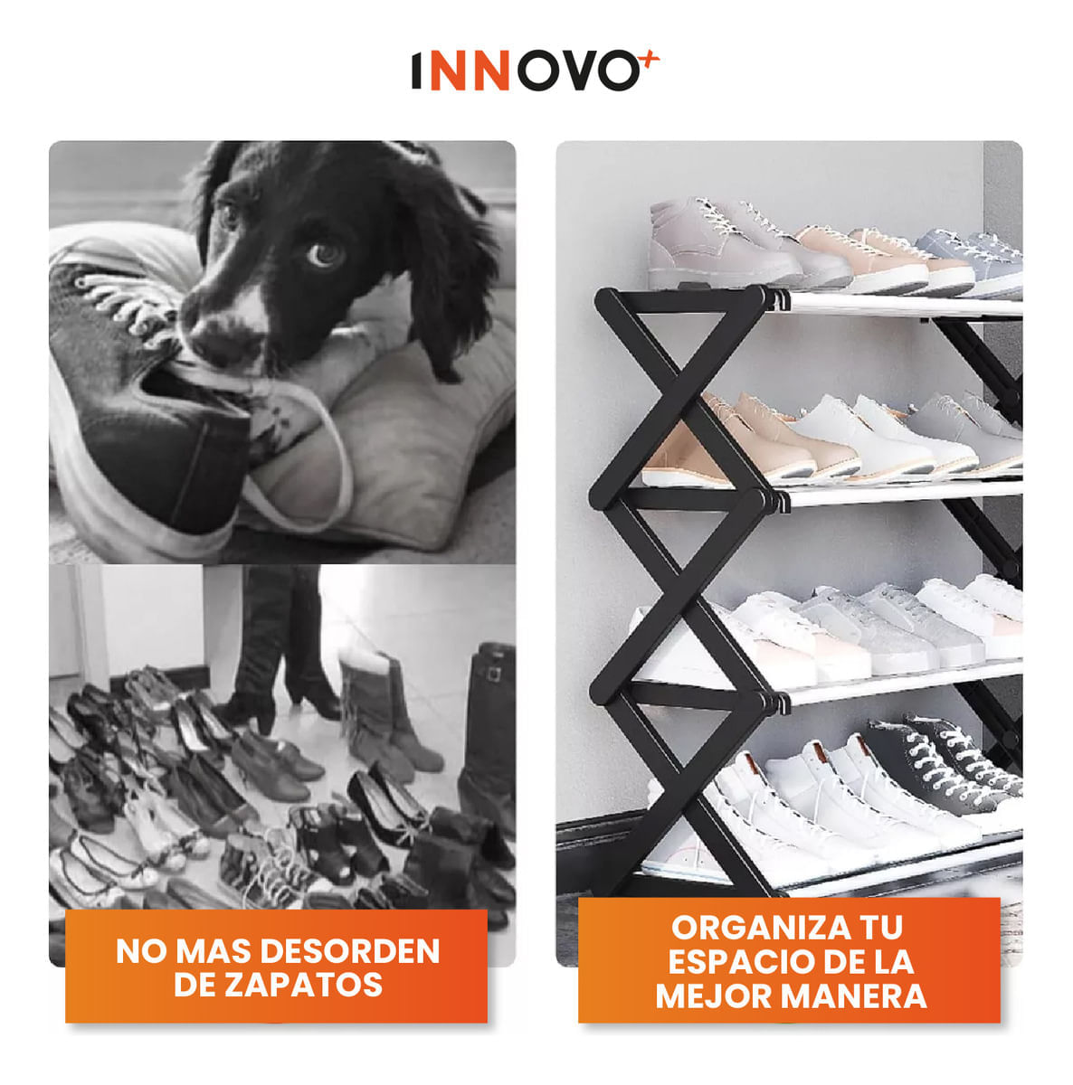 Organizador De Zapatos Para Hogar Armable Practico 4 Niveles Innovo Home img #3