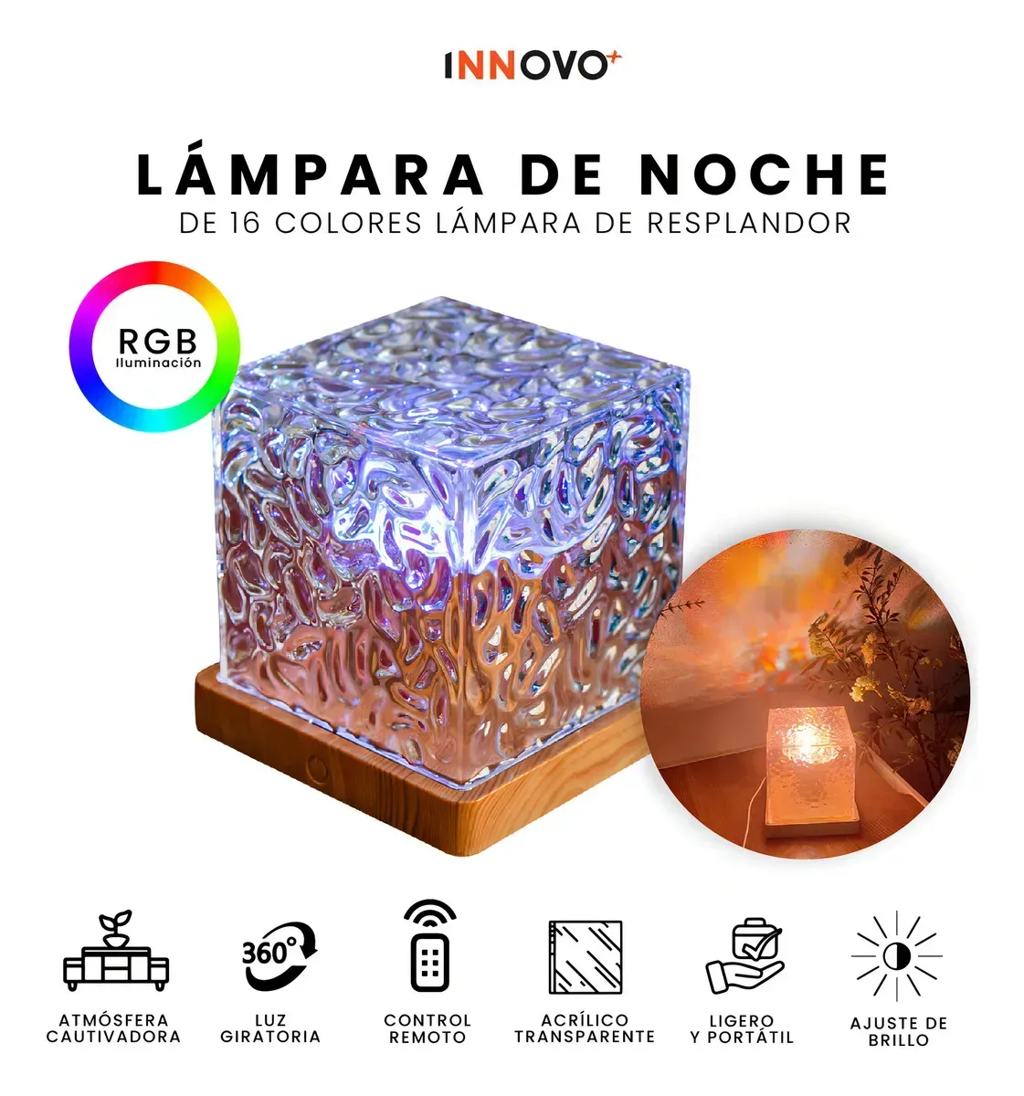 Lampara Proyectora De Luz Aurora Boreal Decoración Ambienta Espacios Rgb img #1