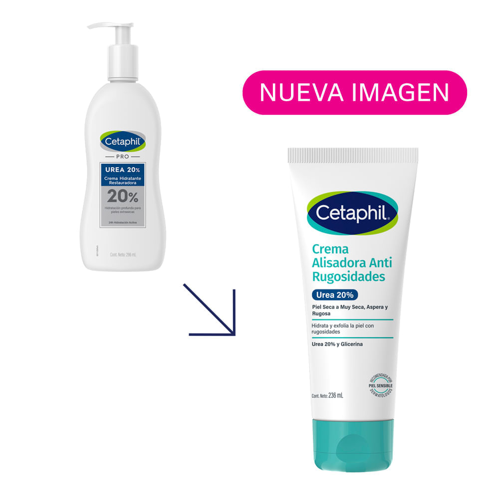 UREA 20% Crema Hidratante Restauradora - Alisadora de Rugosidades - Cetaphil 236 ml img #2