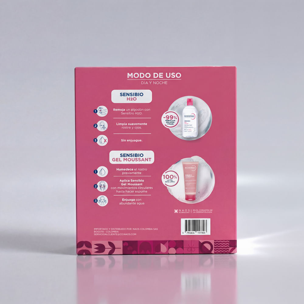Kit Sensibio H2O Agua Micelar 500ml + Gratis Sensibio Gel Moussant 100ml - Bioderma img #3