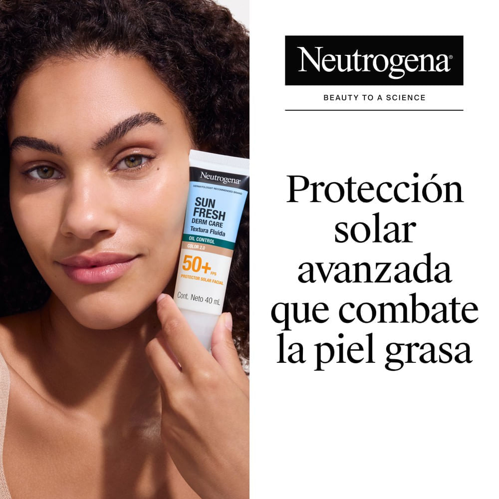 Protector Solar Facial Sun Fresh Derm Care Oil Control Fluido - Neutrogena img #3
