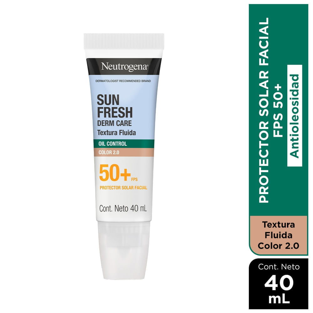 Protector Solar Facial Sun Fresh Derm Care Oil Control Fluido - Neutrogena img #2