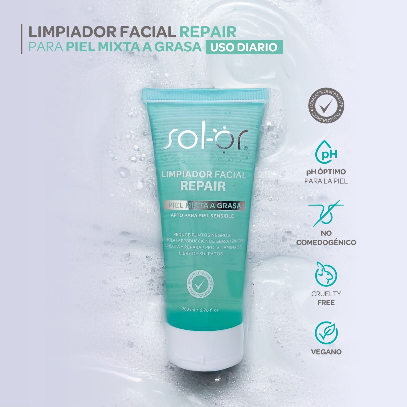 Limpiador Facial Repair - Solor img #2