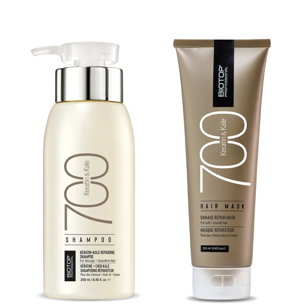Kit 700 Reparación: Shampoo 250 ml + Hair Mask 250 ml - Biotop Professional img #1