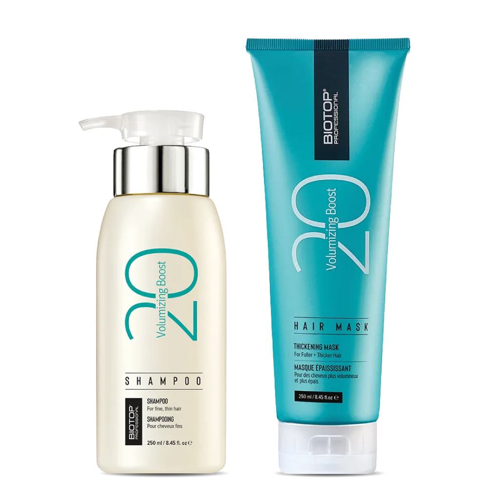 Kit Rutina de Volumen: Shampoo Voluminizador 250 ml + Mascarilla Capilar 250 ml - Biotop img #1