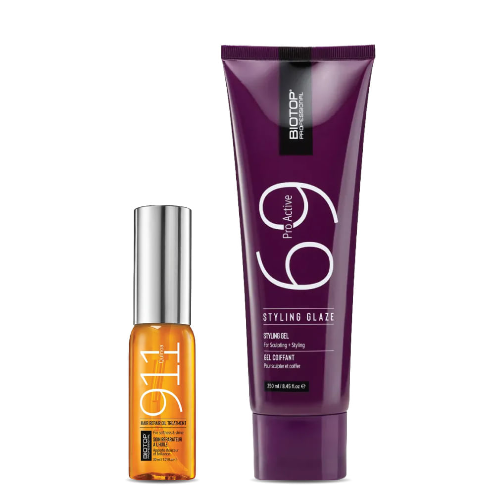 Kit Control & Definición: Styling Glaze 250 ml + Repair Oil Treatment 30 ml - Biotop img #1