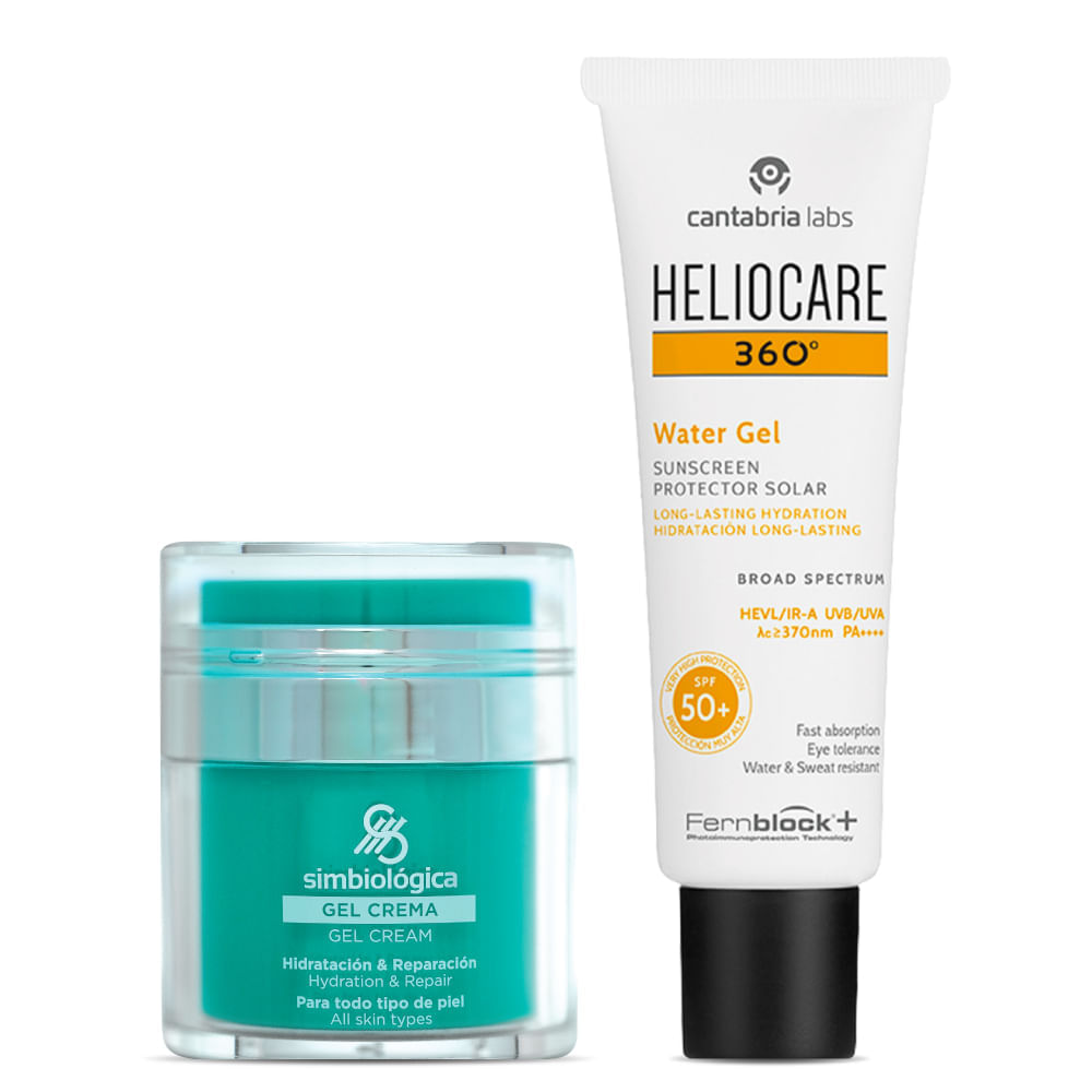 Kit Gel Crema Hidratante 50 ml + Heliocare 360 Water Gel 50 ml - Cantabria Labs img #1