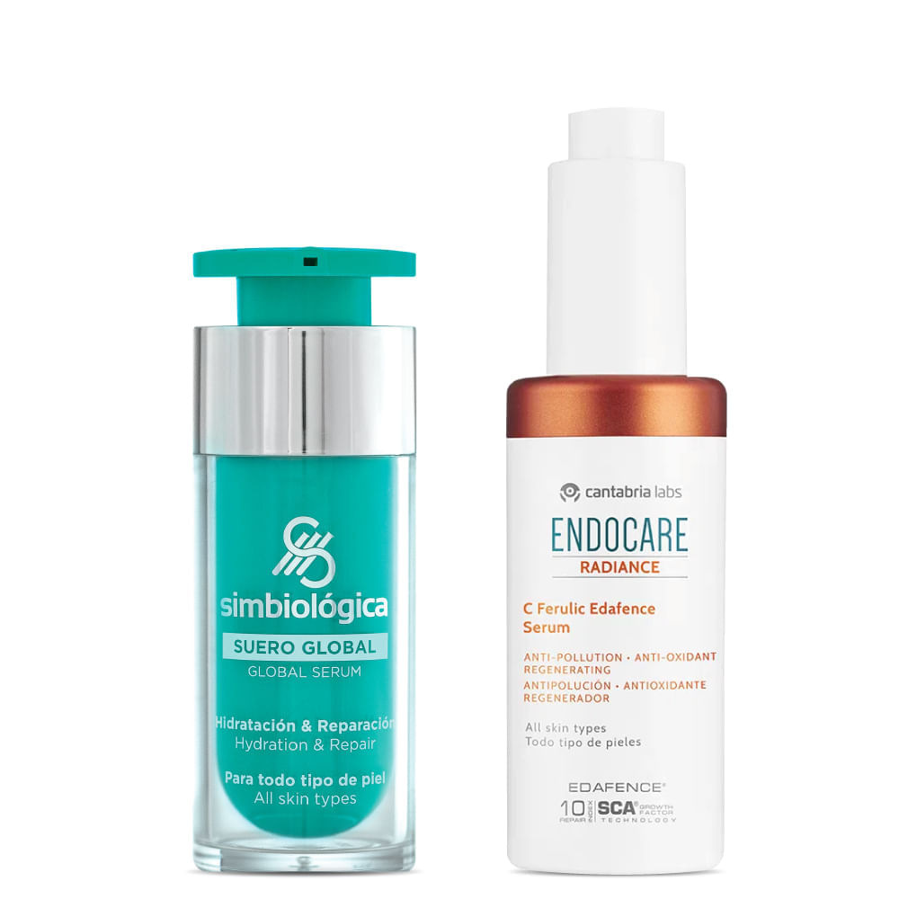 Kit Suero Global Hidratante 30 ml + Endocare Radiance C Ferulic Edafence Serum 30 ml - Cantabria Labs img #1
