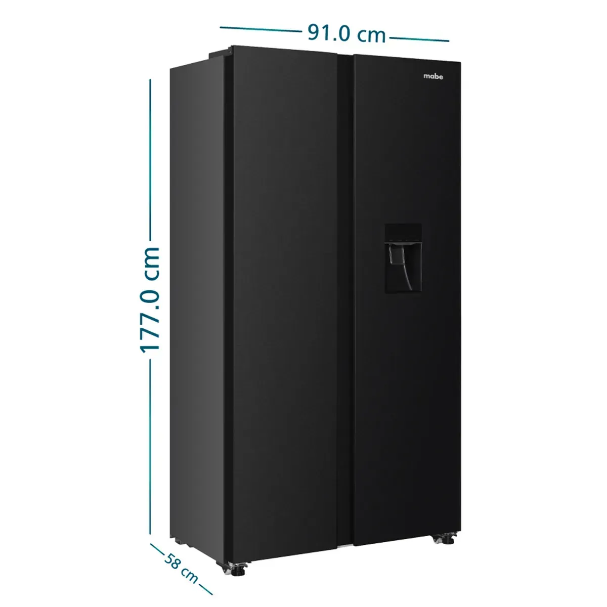Nevecón Mabe Side by Side 480 Litros MSL480LMLPS0 Black Steel img #3
