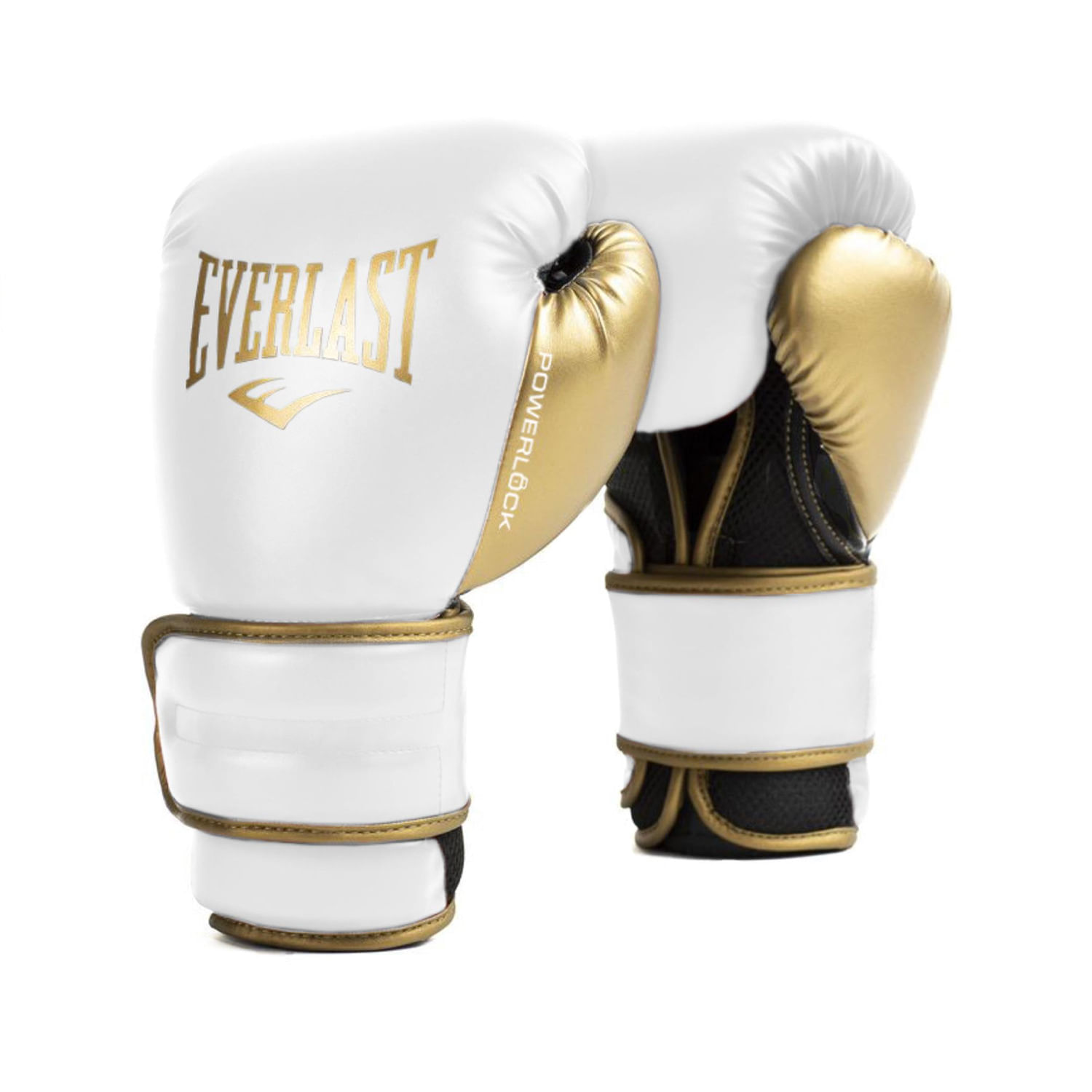 Guante Box Everlast Powerlock 2r 10oz Blanco Dorado img #1