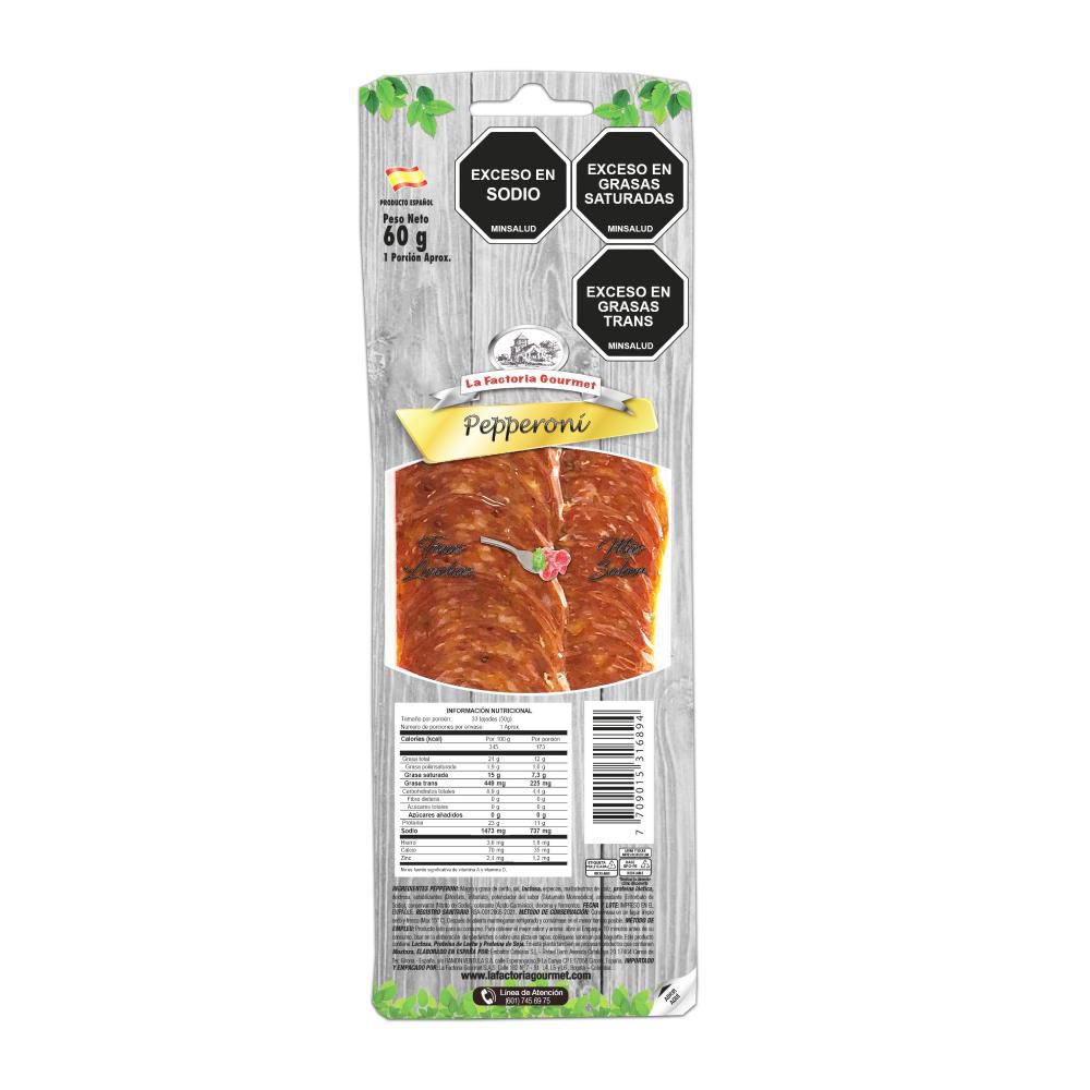 Pepperoni LA FACTORIA GOURMET loncheado (220  gr) img #1