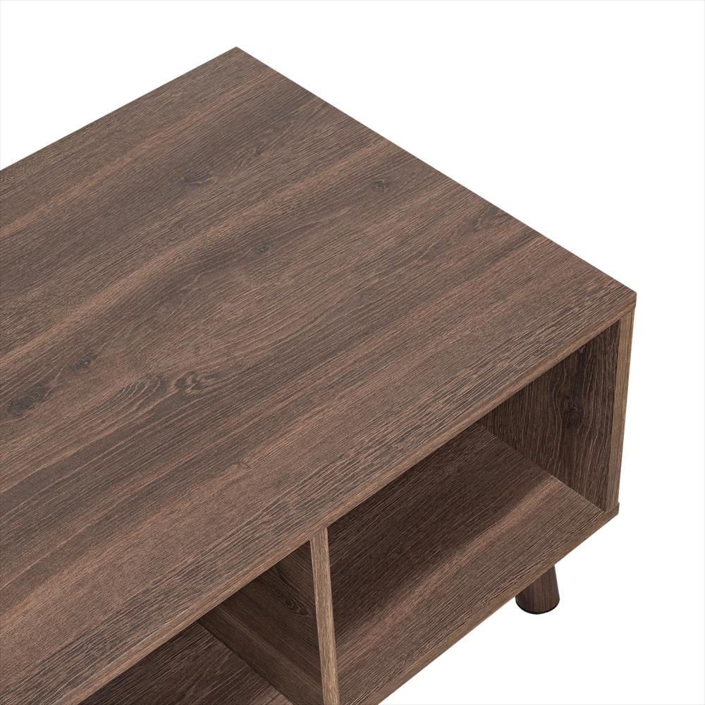 Mesa De Centro Z Coñac 101.1X40cm Rectangular Con Patas Y Con Compartimientos img #5