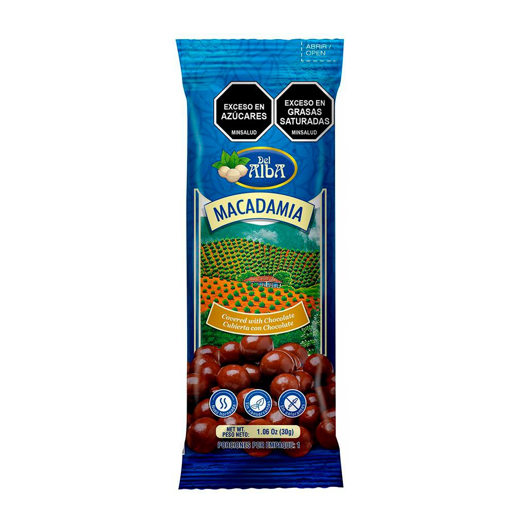 Macadamia DEL ALBA cubierta chocolate (30  gr) img #1