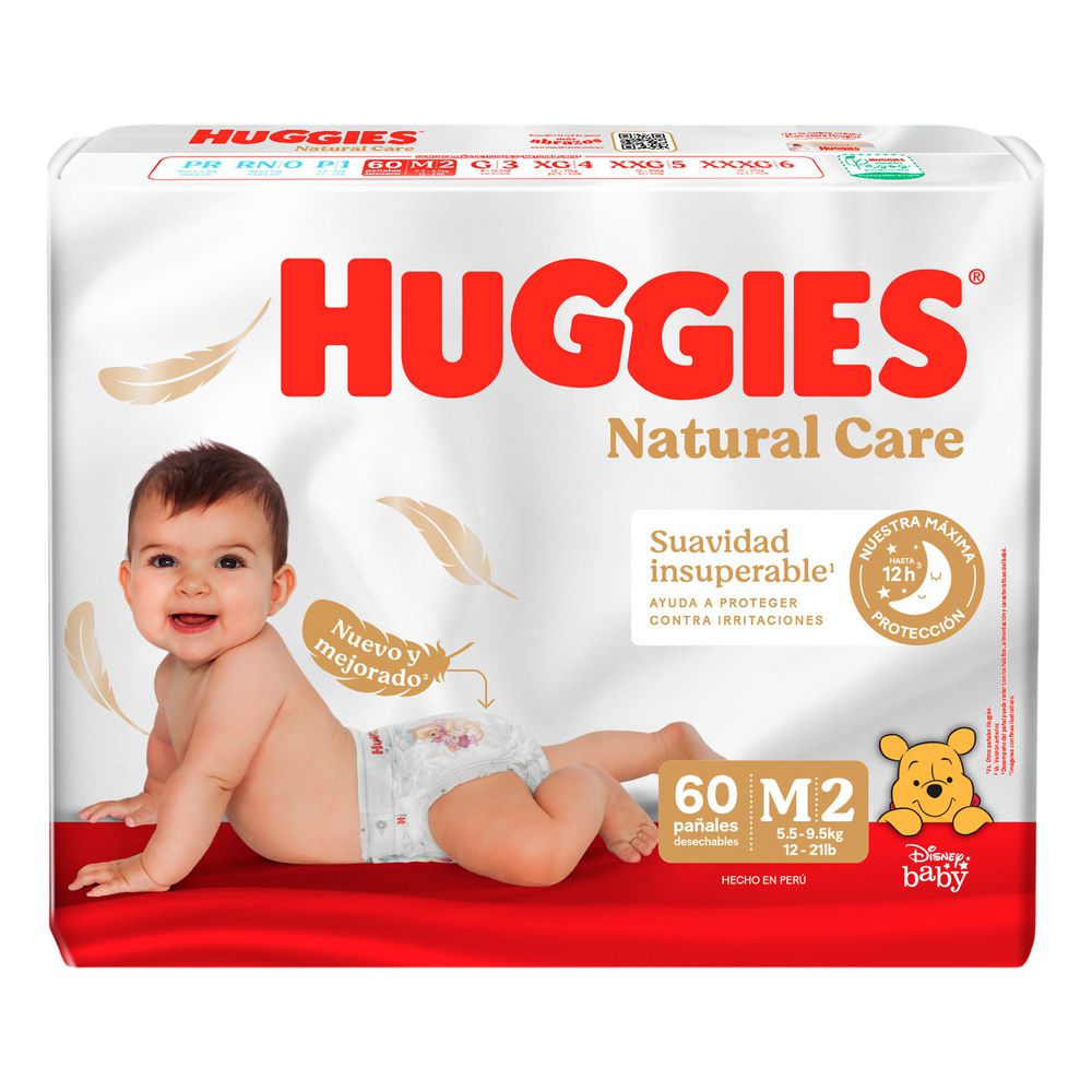 Pañales HUGGIES natural care (60  und) img #1