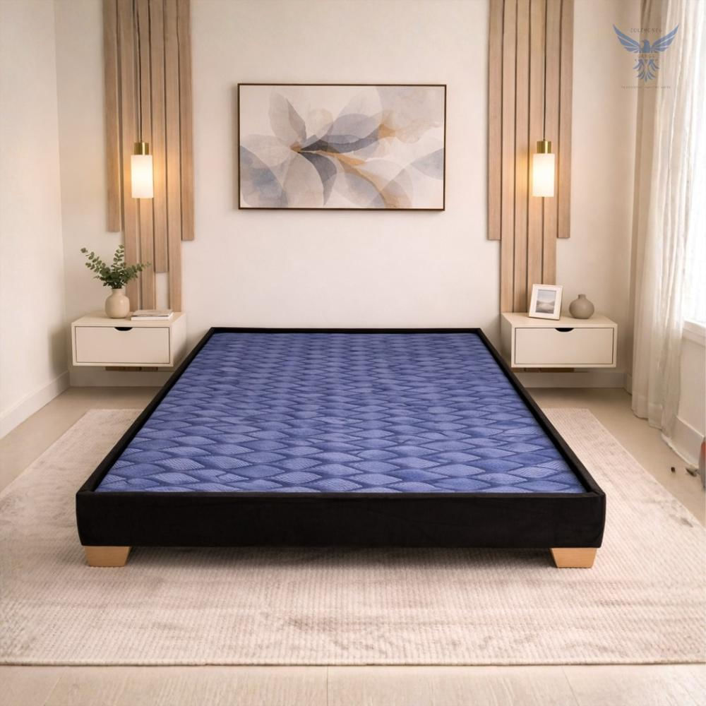 Base Cama Queen Pata Madera Negra img #1