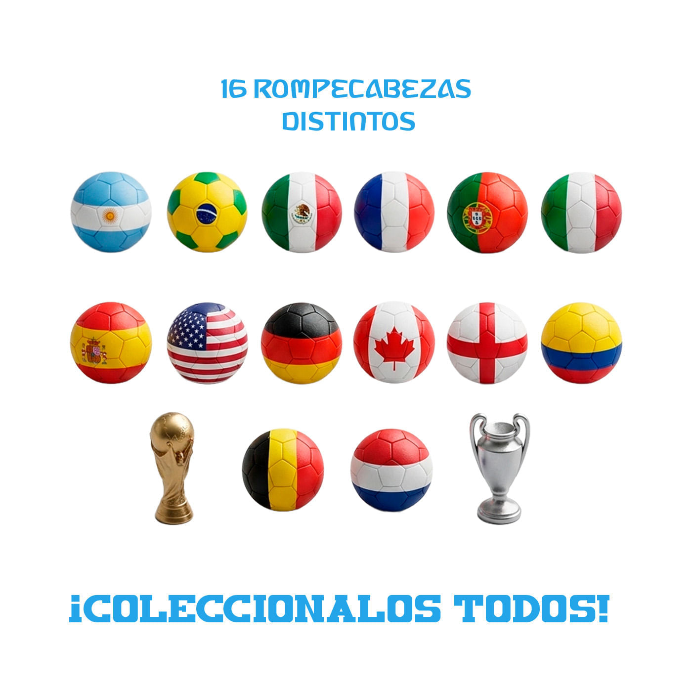 FIFA Rompecabezas 16 Equipos y Mascota 42 Piezas Fútbol 2026 img #4