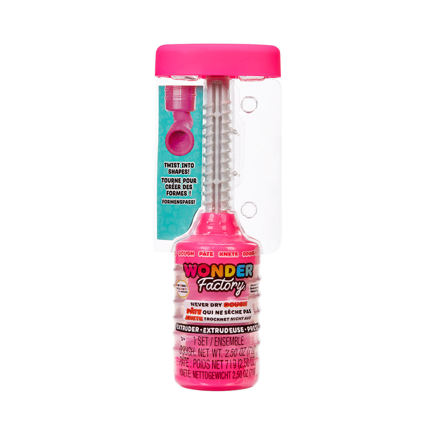 Wonder Factory Masa Moldeable Extruder Rosado con Accesorios Creativos img #1