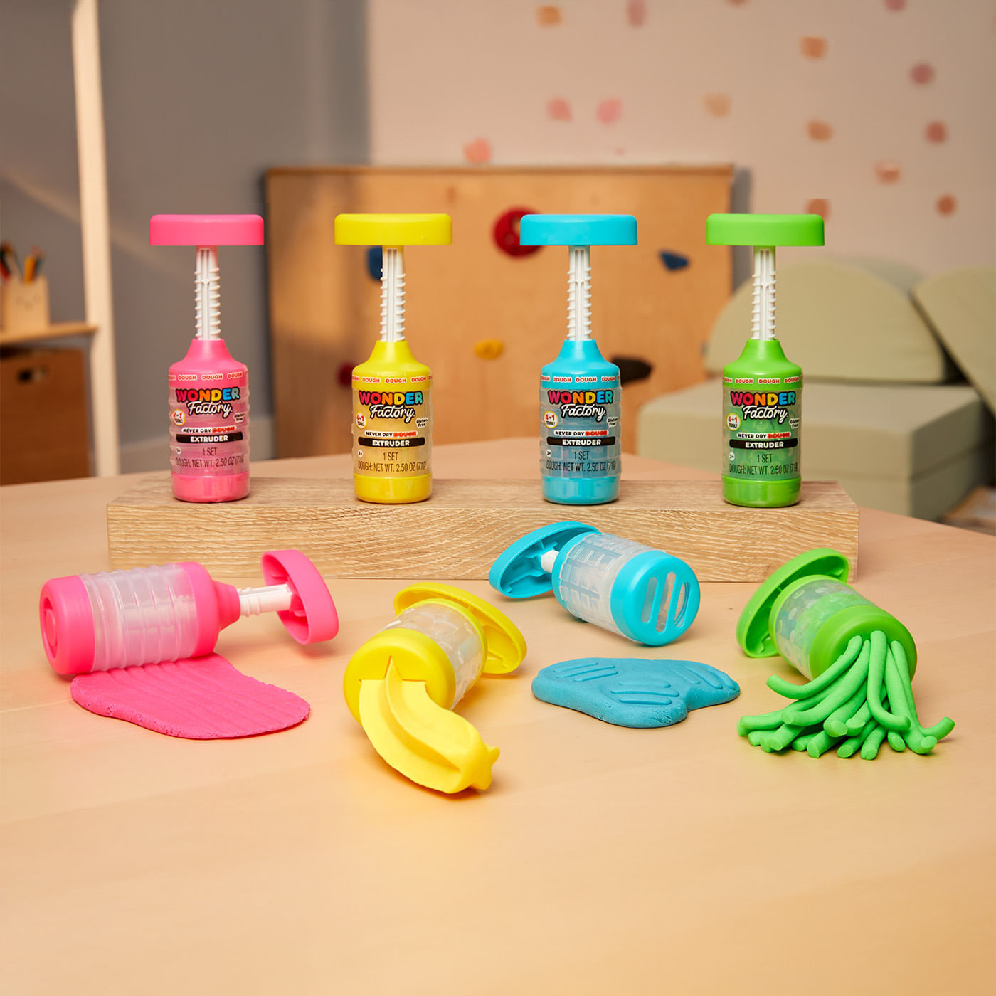 Wonder Factory Masa Moldeable Extruder Amarillo con Accesorios Creativos img #6