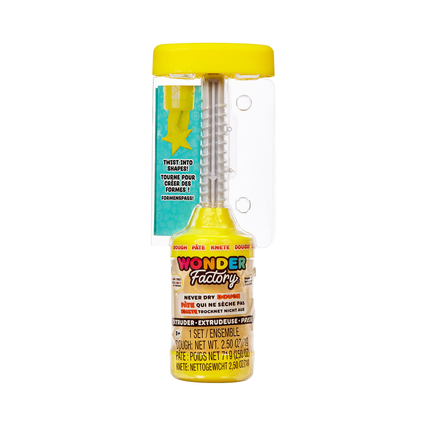 Wonder Factory Masa Moldeable Extruder Amarillo con Accesorios Creativos img #1