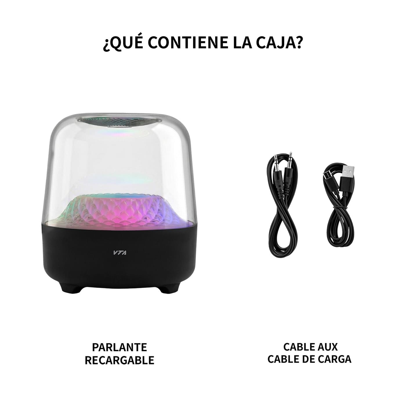 Parlante Portátil Recargable VTA 12W Con Luces img #3