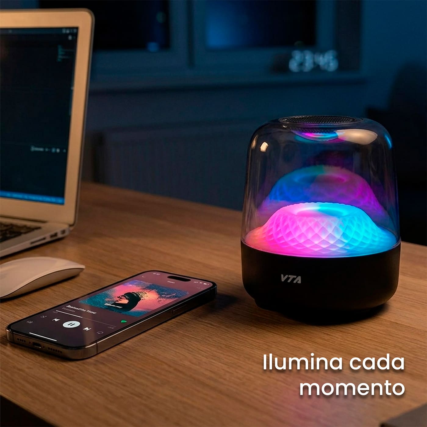 Parlante Portátil Recargable VTA 12W Con Luces img #5