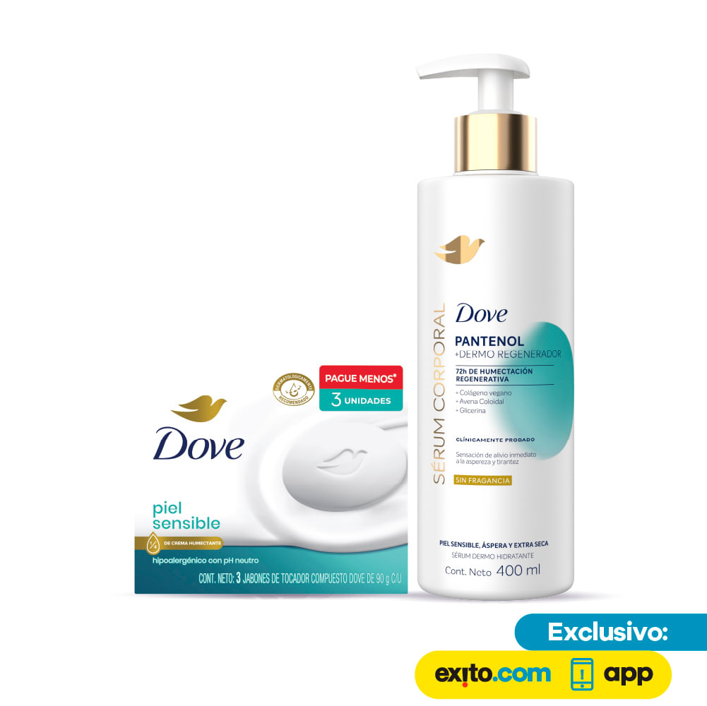 Jabon Barra Piel Sensible con Crema Corporal con Serum Pantenol img #1