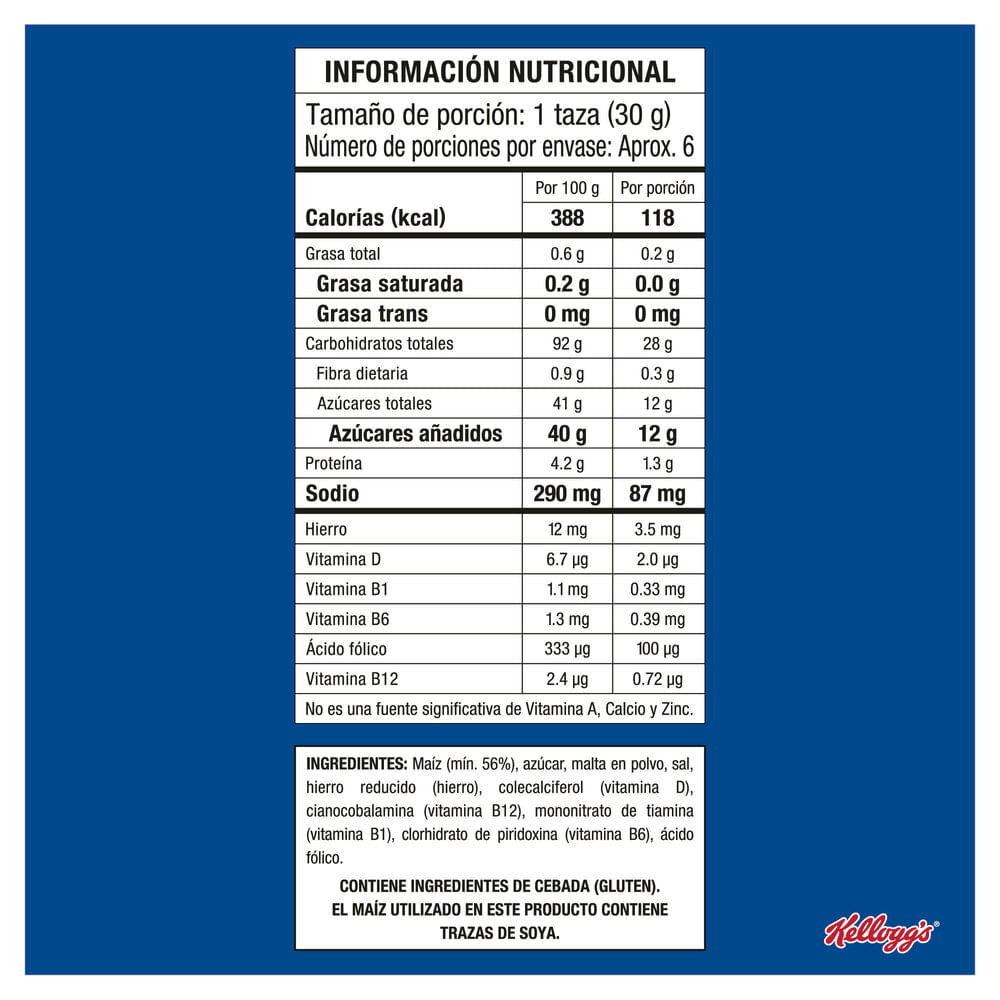 Cereal ZUCARITAS hojuelas de maíz azucaradas (190  gr) img #4