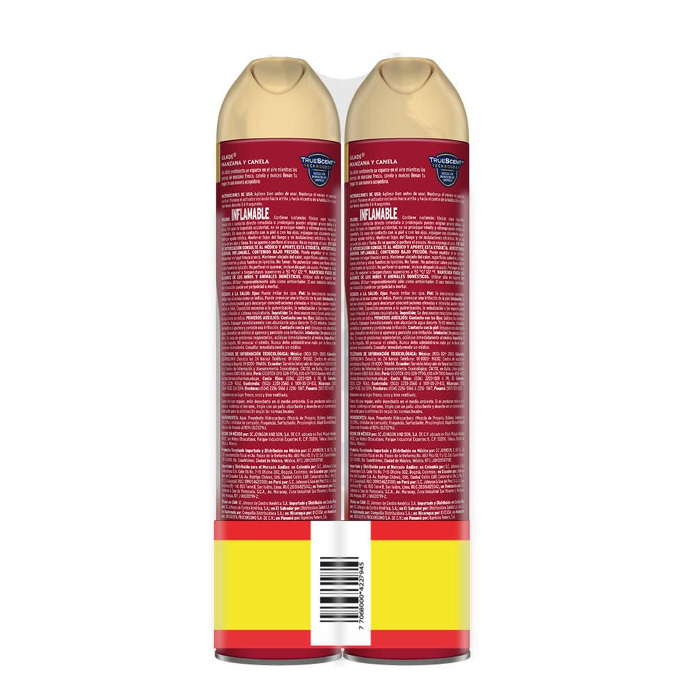 Ambientador GLADE aerosol surtido manzana y canela (800  ml) img #3