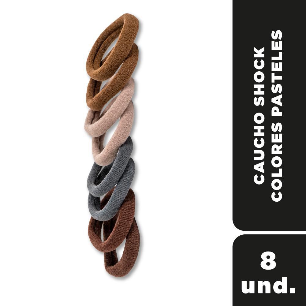 Cauchos para el cabello SHOCK colores pasteles (1  und) img #1