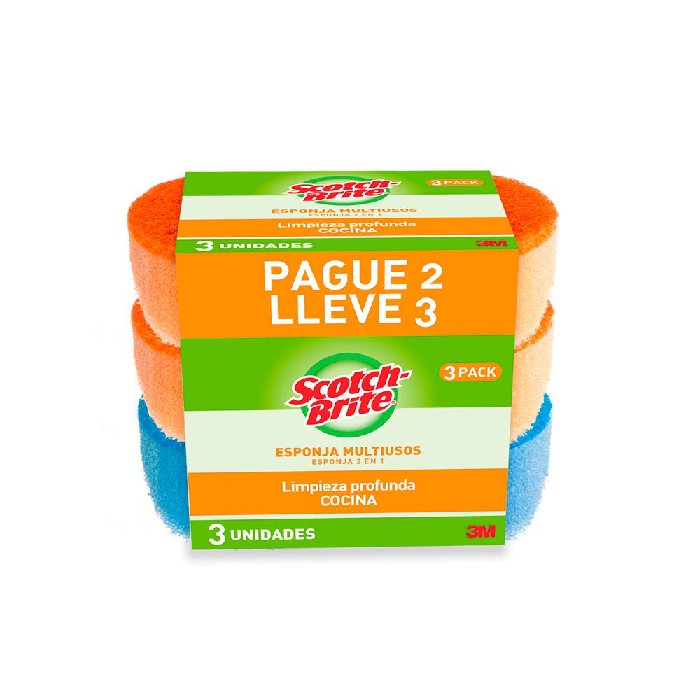 Esponja SCOTCH BRITE cocina multiusos (2  und) img #1