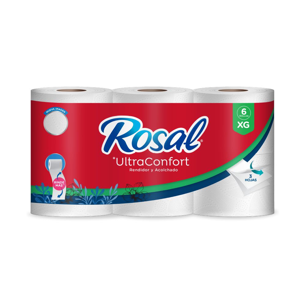 Papel higiénico ROSAL triple hoja x6 rollos (150  mts) img #1