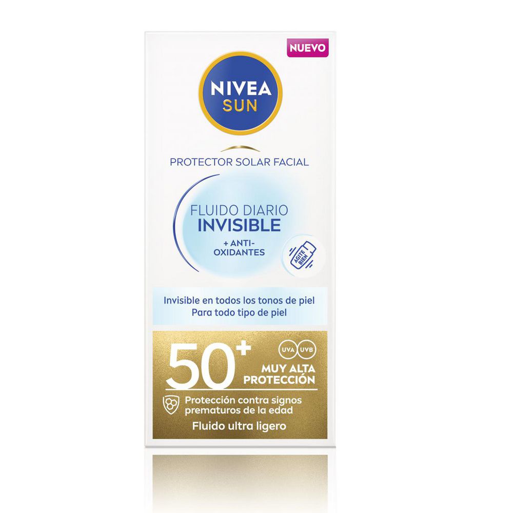Protector solar NIVEA fluido diario invisible FPS 50 (40  ml) img #1