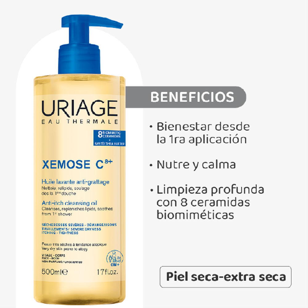 Aceite Limpiador Calmante Xemose C8+ - Uriage img #2