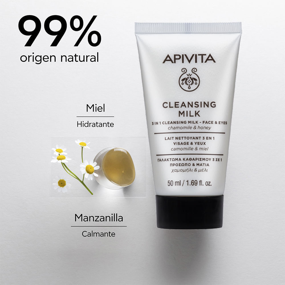 Cleasing Milk 3 en1 - Face & Eyes - Apivita img #3