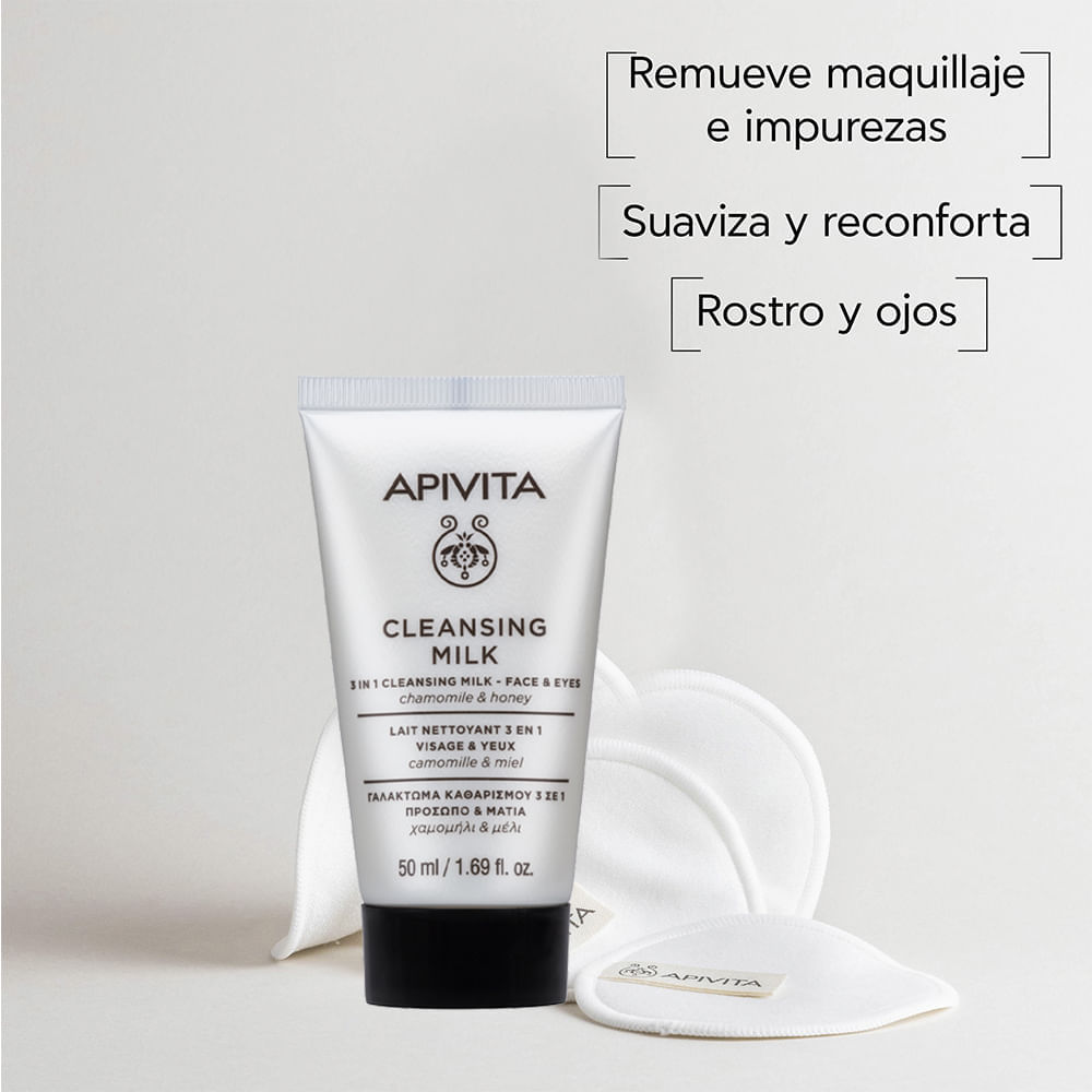Cleasing Milk 3 en1 - Face & Eyes - Apivita img #2
