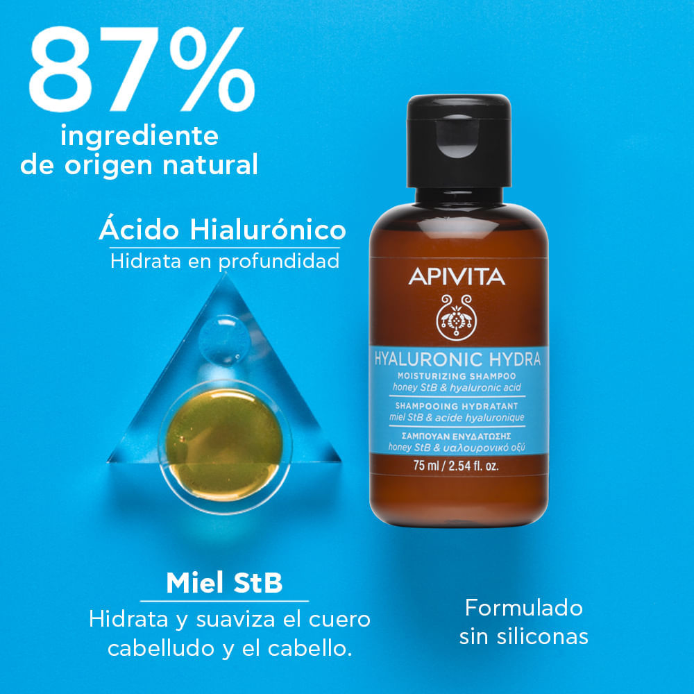 Shampoo Mini Hyalu Hydra - Apivita img #2
