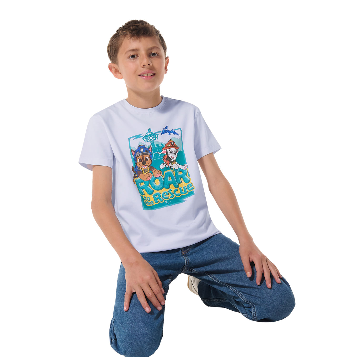 Camiseta para Niño Paw Patrol Roar To The Rescue Blanca img #2