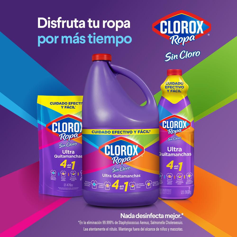 Quitamanchas sin cloro CLOROX 4 en 1 para ropa color (3800  ml) img #7