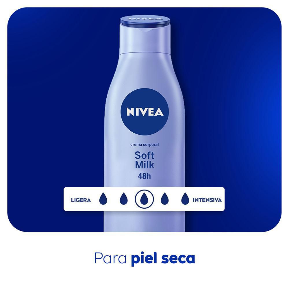 Crema corporal NIVEA humectante soft milk (400  ml) img #6